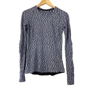 Lululemon Runderful Long Sleeve Spaced Out Space Dye Black White size 8